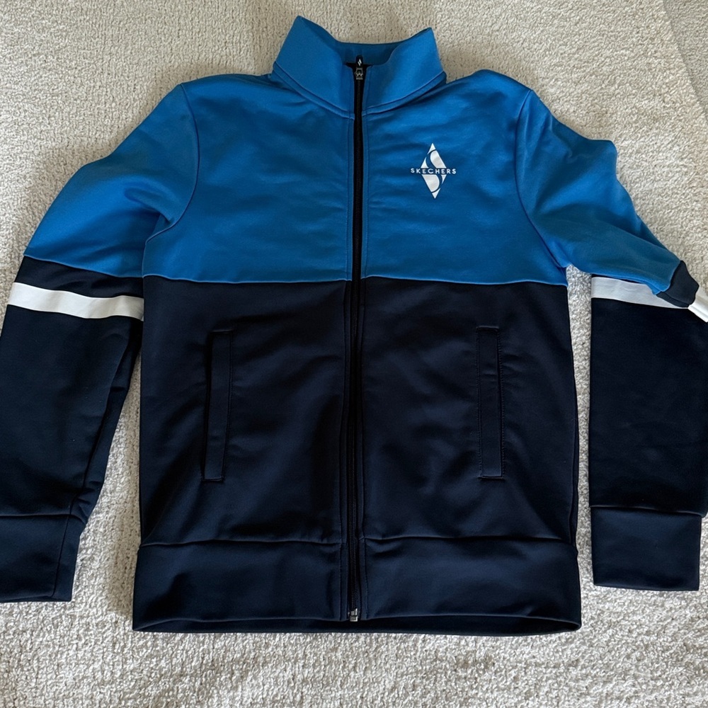 Skechers Blockcolor Navy Blue Zip Jacket Size Small - Picture 7 of 7